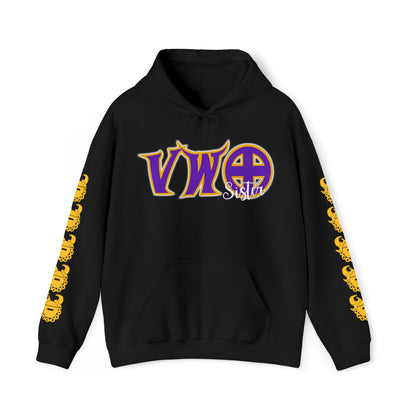 Unisex Heavy Blend™ Hooded Sweatshirt - VWO Sister + Game Day Helmet (Sleeves)