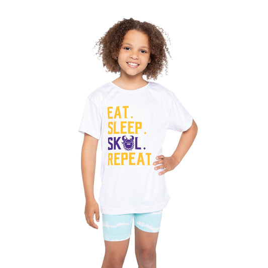 Kids Sports Jersey - Eat. Sleep. Repeat.