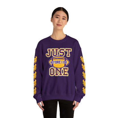 Unisex Heavy Blend™ Crewneck - Just ONE + Game Day Helmet (Sleeves)