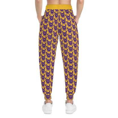 Unisex Athletic Joggers - Gold/Purple Helmets