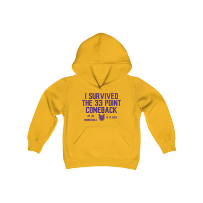 Youth Heavy Blend Hoodie - Survived the 33 Point Comeback