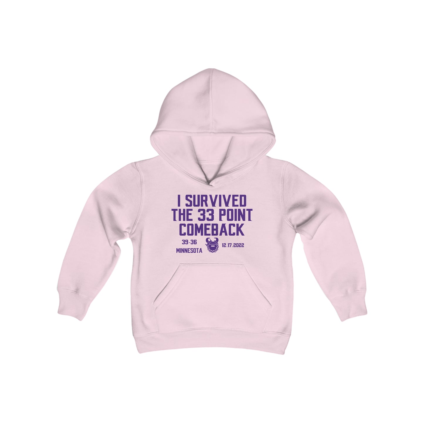 Youth Heavy Blend Hoodie - Survived the 33 Point Comeback