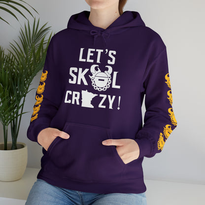 Unisex Heavy Blend™ Hooded Sweatshirt - Let's go Crazy! + Game Day Helmet (Sleeves)
