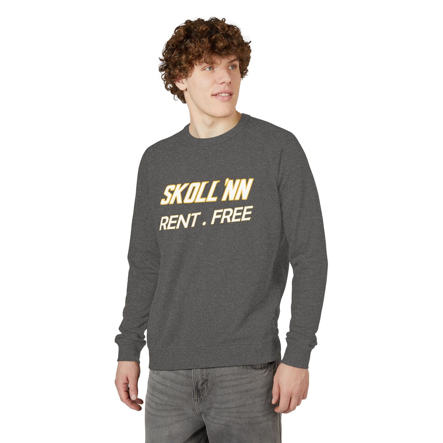 Unisex French Terry Raglan Crewneck - SKOLL'NN - Rent Free
