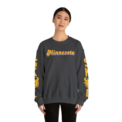 Unisex Heavy Blend™ Crewneck - Minnesota (Retro) + The Original (Sleeves)