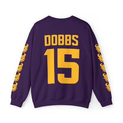Unisex Heavy Blend™ Crewneck - Jersey #15 + Game Day Helmet (Sleeves)