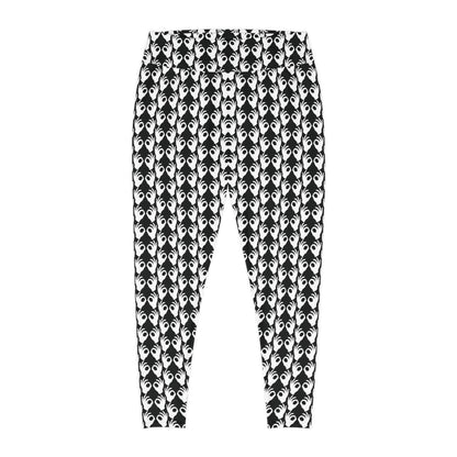 Plus Size Leggings - Black/White Griddy