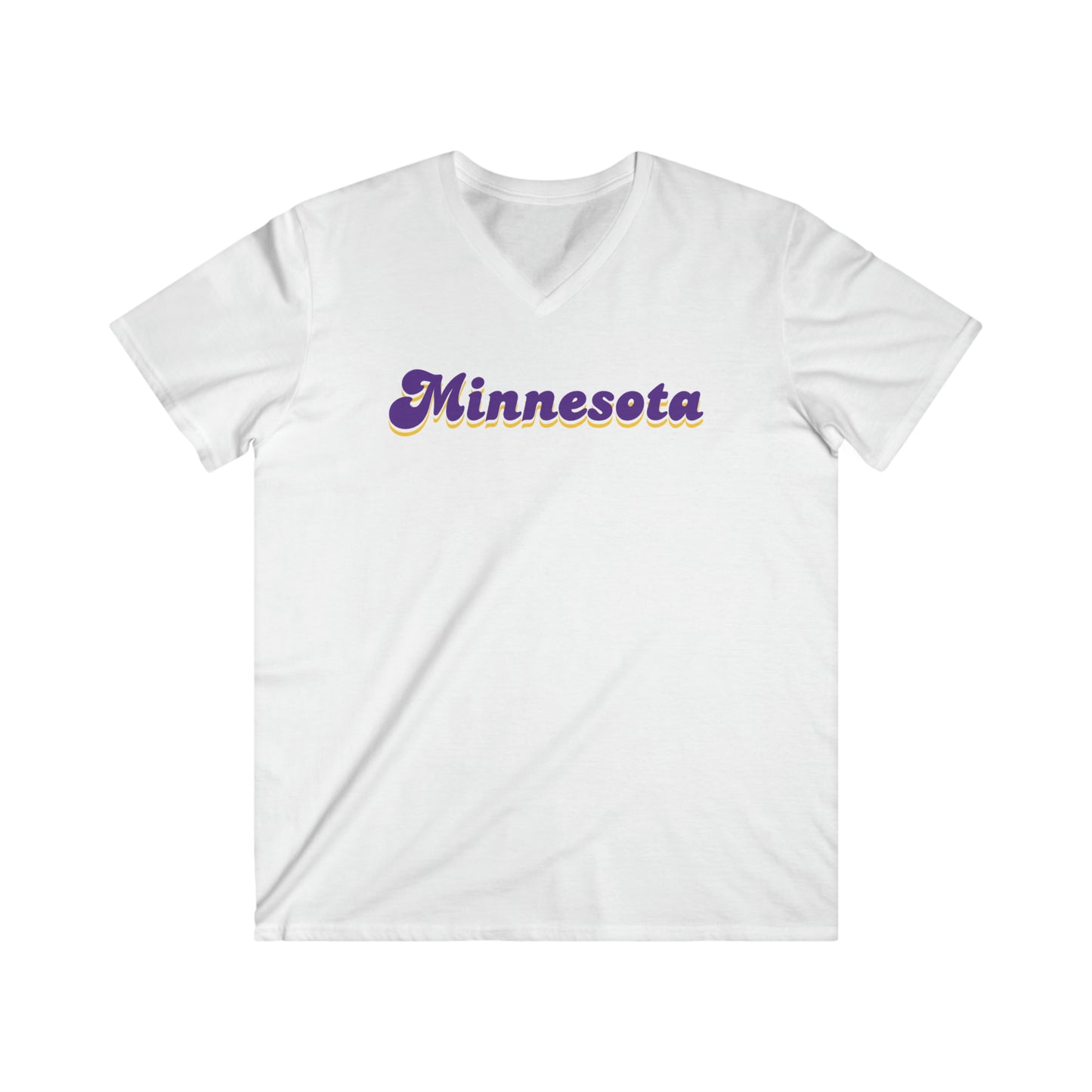 Men's Fitted V-Neck Short Sleeve - Minnesota (Retro)