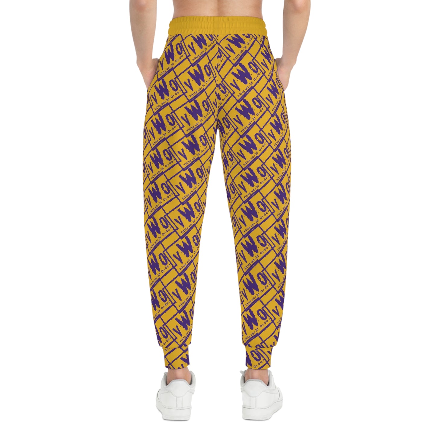 Unisex Athletic Joggers - Gold/Purple - VWO (Framed)