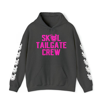 Unisex Heavy Blend™ Hooded Sweatshirt - Tailgate Crew + Game Day Helmet (Sleeves)