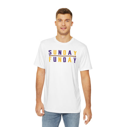 Men's Polyester Tee - White - Sunday FUNday