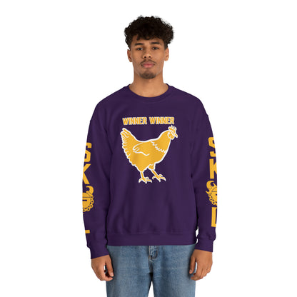 Unisex Heavy Blend™ Crewneck - Winner Winner Chicken Dinner + The Original (Sleeves)