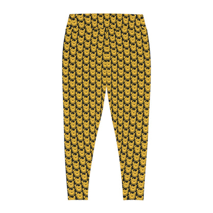 Plus Size Leggings - Black/Gold Helmets