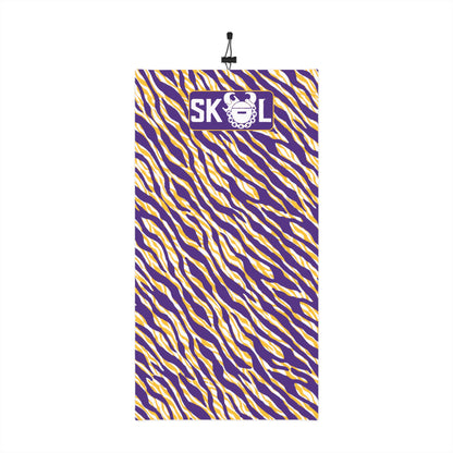 Winter Neck Gaiter With Drawstring - Zebra Print