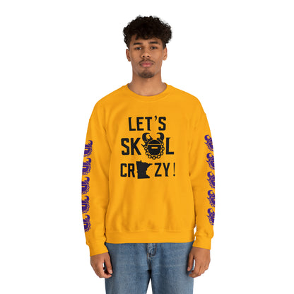 Unisex Heavy Blend™ Crewneck - Let's go Crazy! + Game Day Helmet (Sleeves)