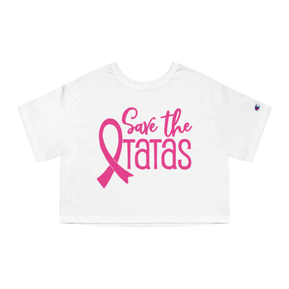 Women's Champion Heritage Cropped Top - Save the TaTas