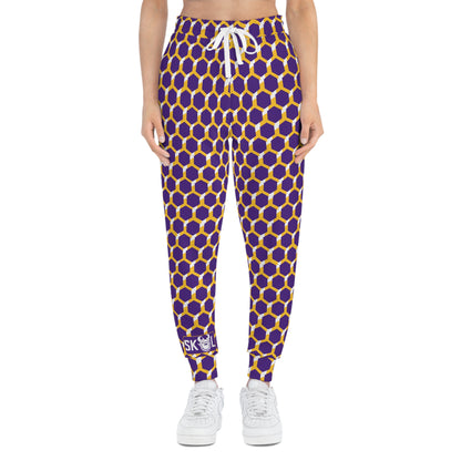 Unisex Athletic Joggers - Purple/Gold Hex