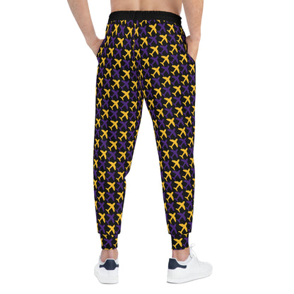 Unisex Athletic Joggers - Black/Jet Planes