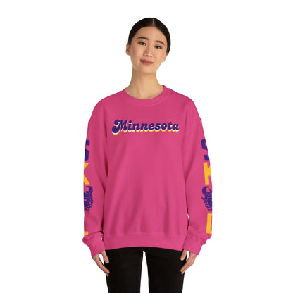 Unisex Heavy Blend™ Crewneck - Minnesota (Retro) + The Original (Sleeves)