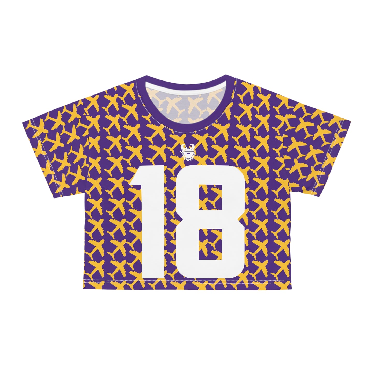 Crop Tee - Jet Planes - Jersey #18