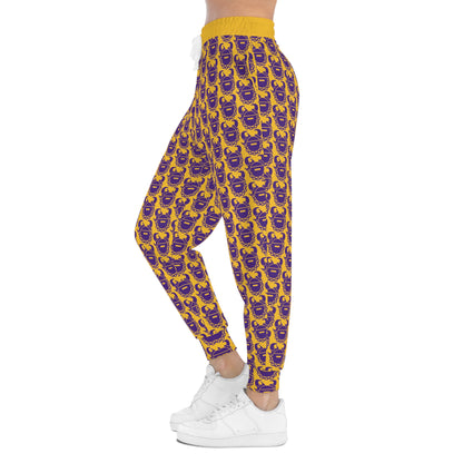 Unisex Athletic Joggers - Gold/Purple Helmets