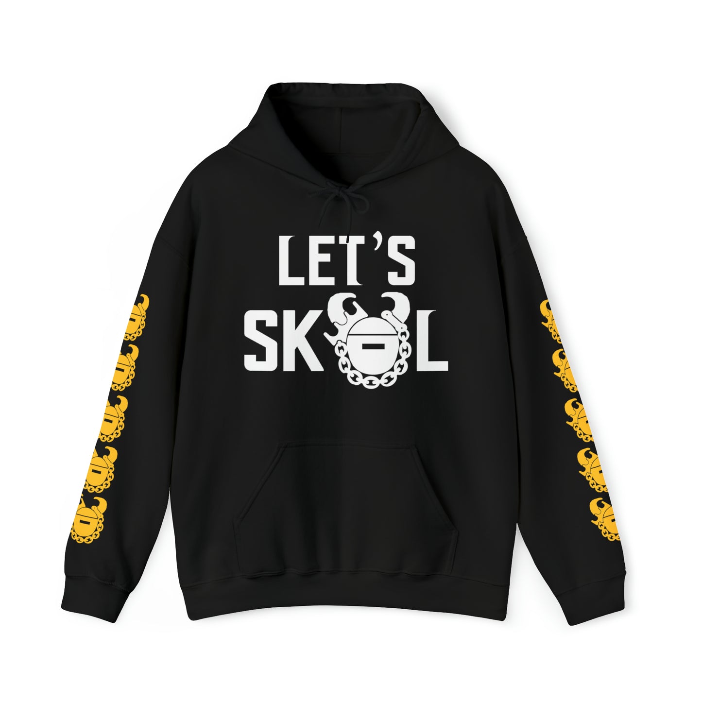 Unisex Heavy Blend™ Hooded Sweatshirt - Let's go! + Game Day Helmet (Sleeves)