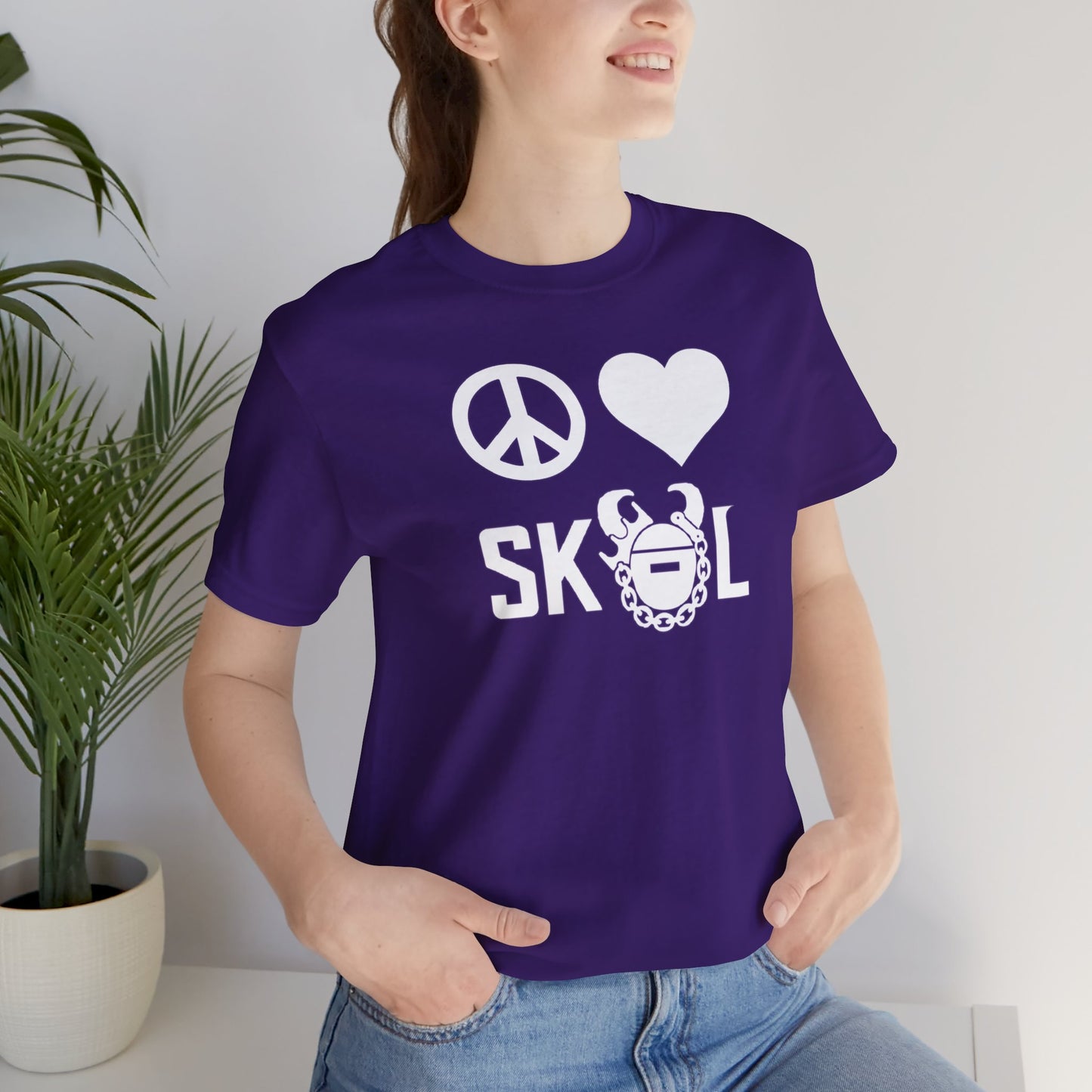 Unisex Jersey Short Sleeve Tee - Peace & Love