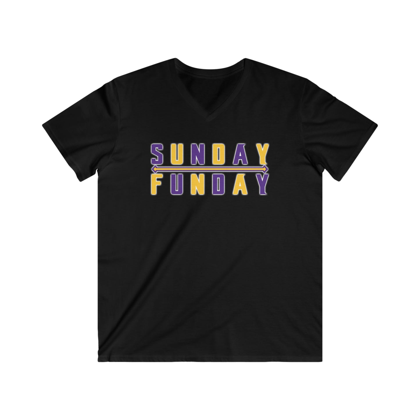 Men's Fitted V-Neck Short Sleeve - Sunday FUNday