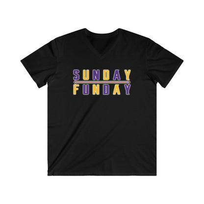 Men's Fitted V-Neck Short Sleeve - Sunday FUNday