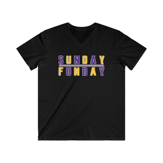 Men's Fitted V-Neck Short Sleeve - Sunday FUNday