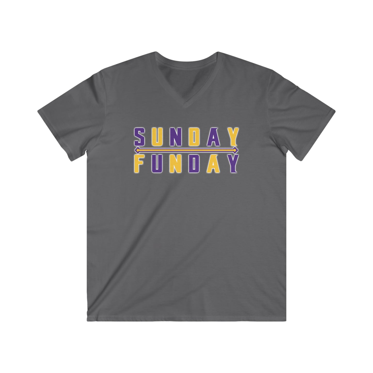 Men's Fitted V-Neck Short Sleeve - Sunday FUNday