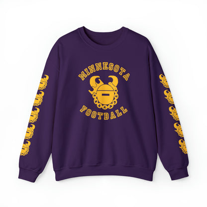 Unisex Heavy Blend™ Crewneck - Minnesota Football + Game Day Helmet (Sleeves)