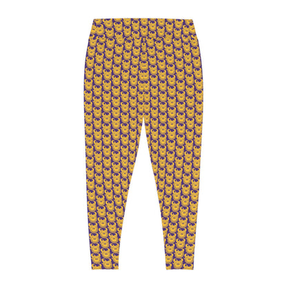 Plus Size Leggings - Purple/Gold Helmets