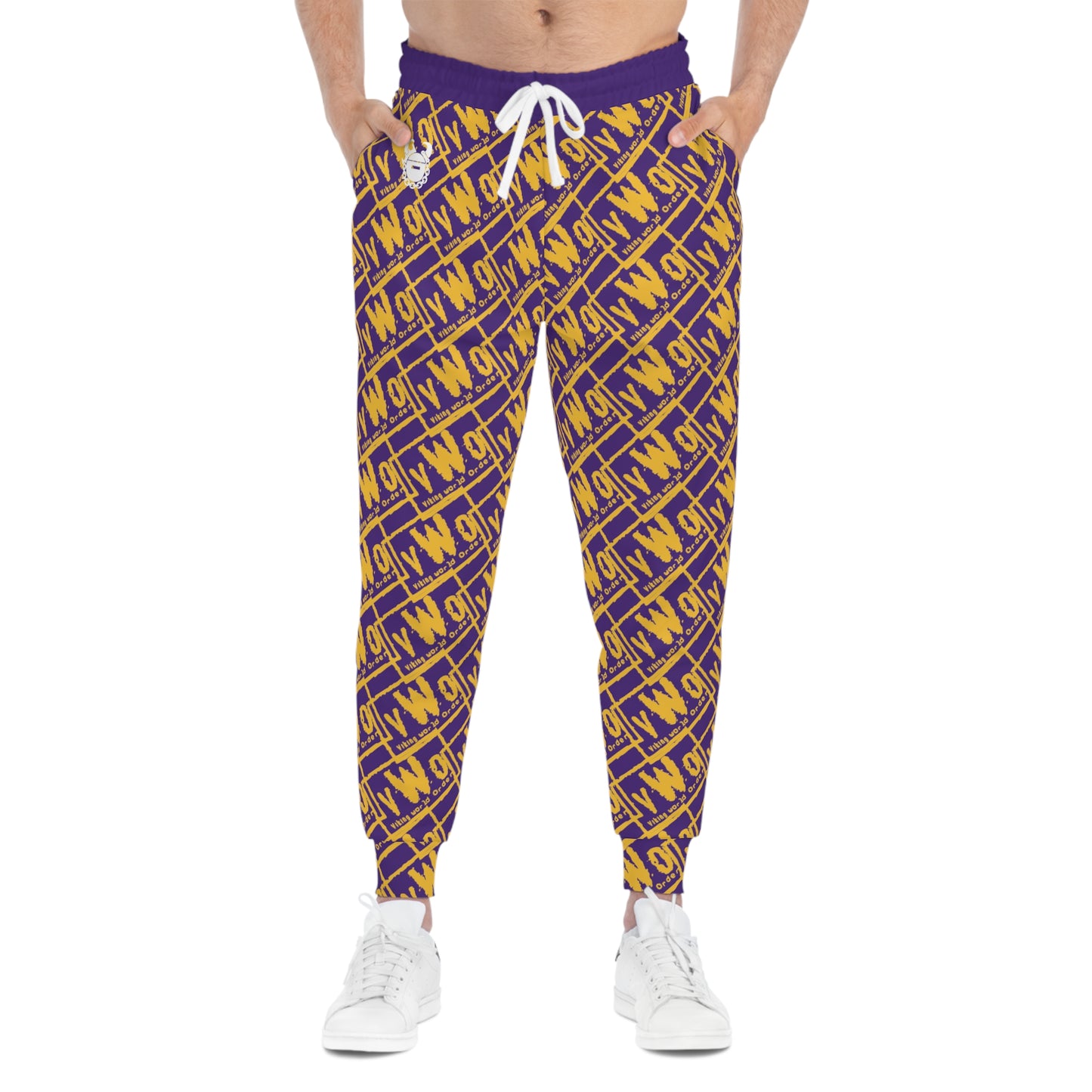 Unisex Athletic Joggers - Purple/Gold - VWO (Framed)