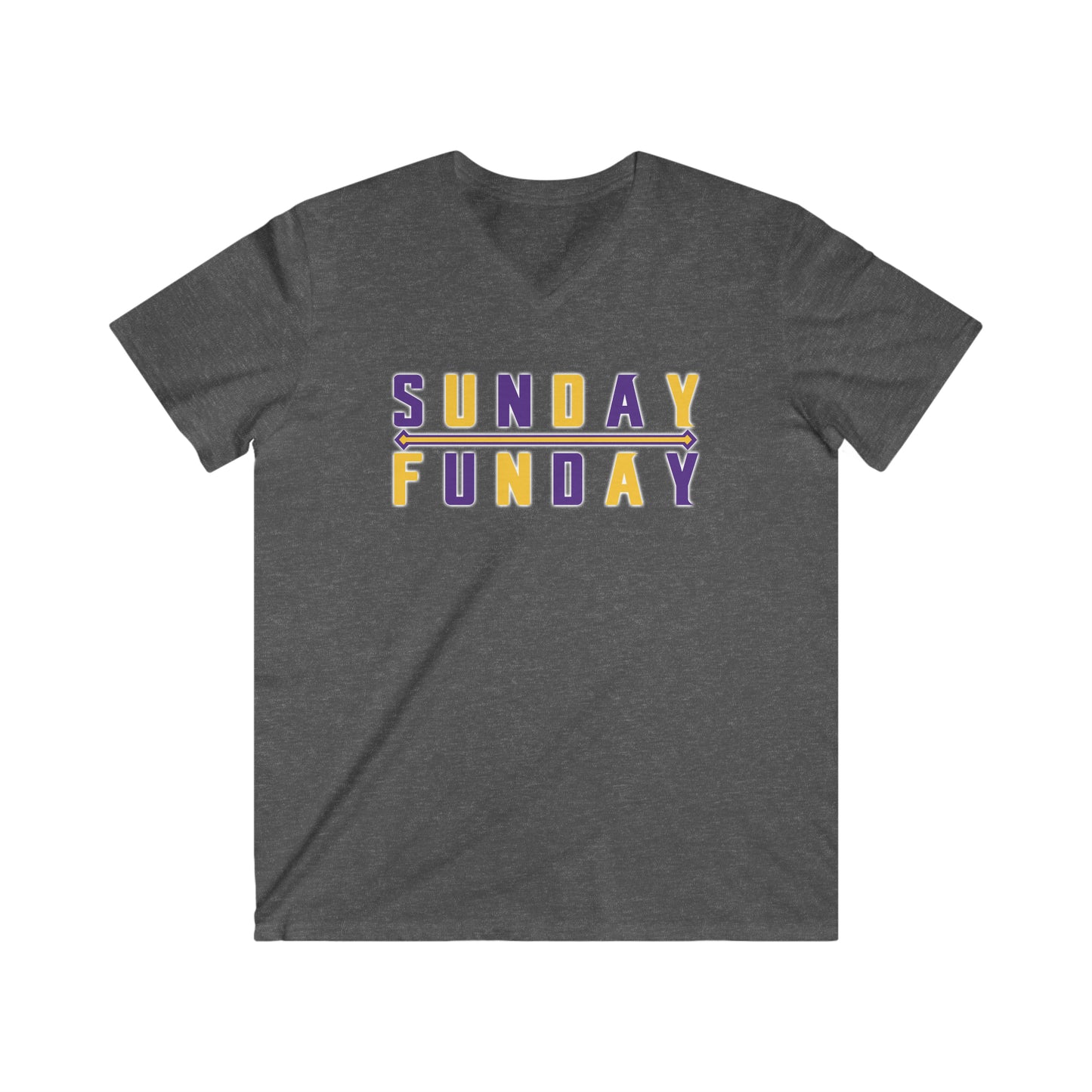 Men's Fitted V-Neck Short Sleeve - Sunday FUNday