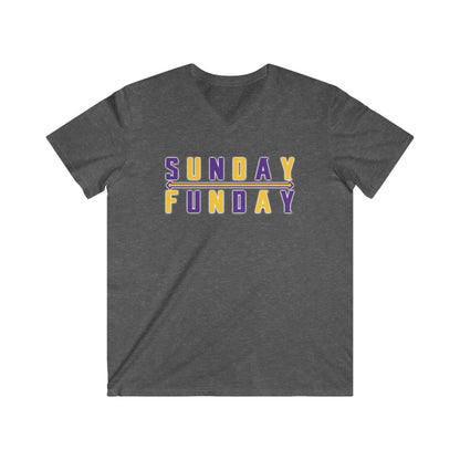 Men's Fitted V-Neck Short Sleeve - Sunday FUNday