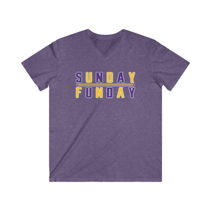 Men's Fitted V-Neck Short Sleeve - Sunday FUNday