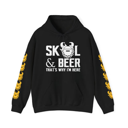 Unisex Heavy Blend™ Hooded Sweatshirt - & BEER + Game Day Helmet (Sleeves)