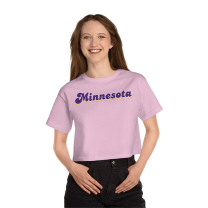 Women's Champion Heritage Cropped Top - Minnesota (Retro)