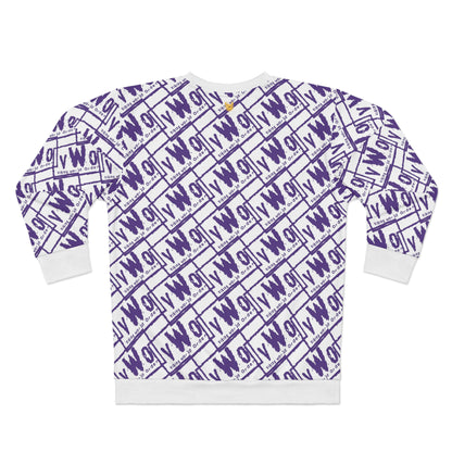 Unisex Crewneck - White/Purple - VWO (Framed)
