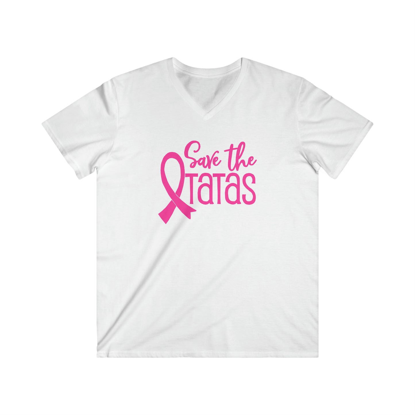 Men's Fitted V-Neck Short Sleeve - Save the TaTas