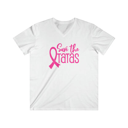 Men's Fitted V-Neck Short Sleeve - Save the TaTas
