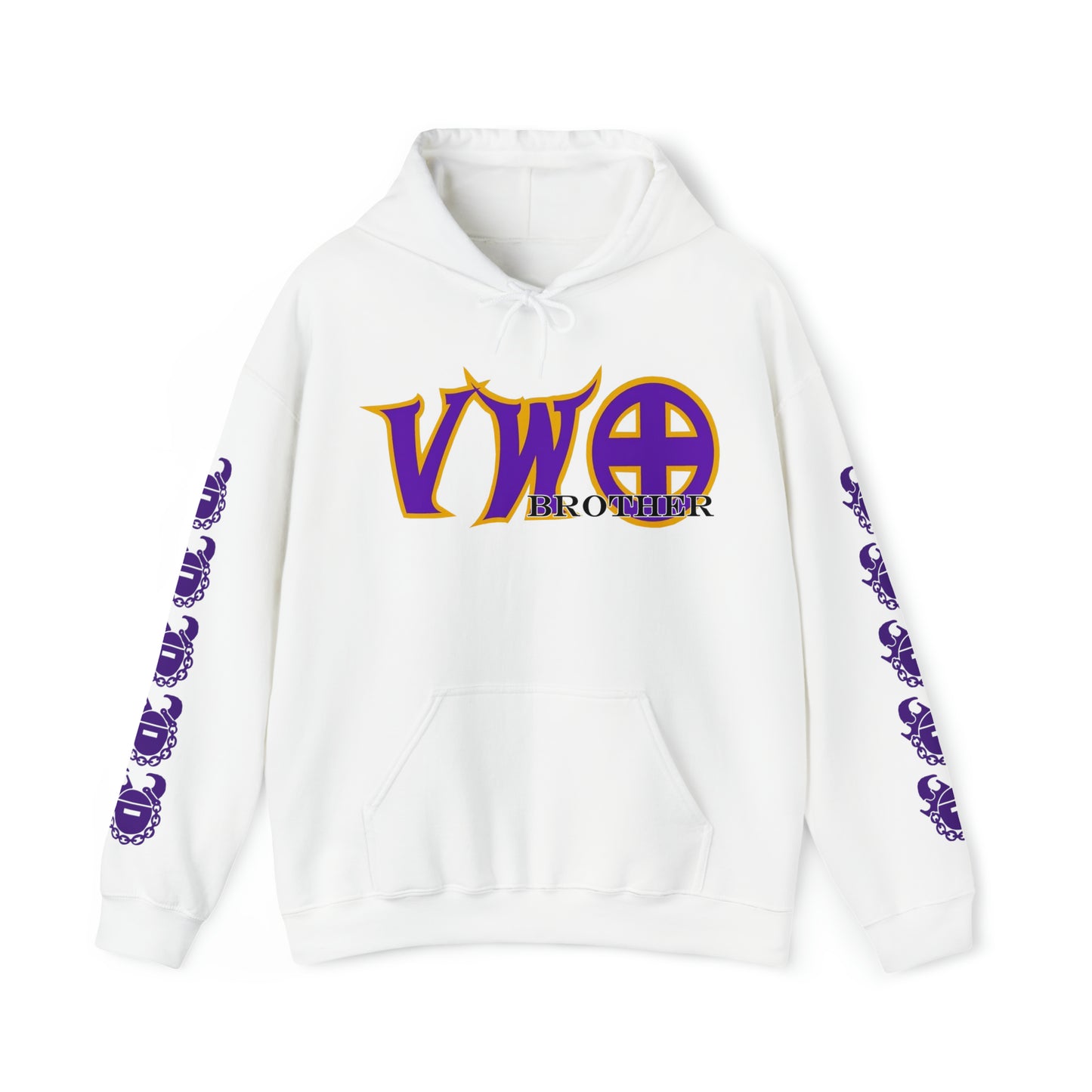 Unisex Heavy Blend™ Hooded Sweatshirt - VWO Brother + Game Day Helmet (Sleeves)