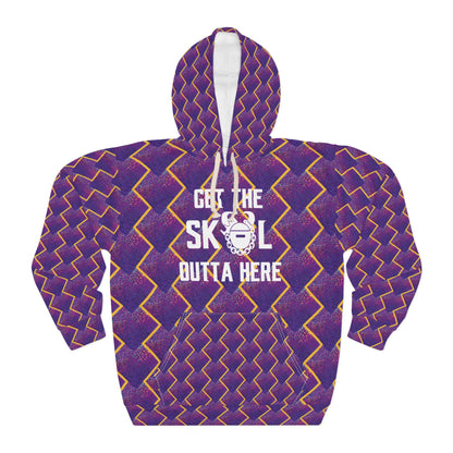 Unisex Pullover Hoodie - Purple Sparkle - Get OUTTA Here