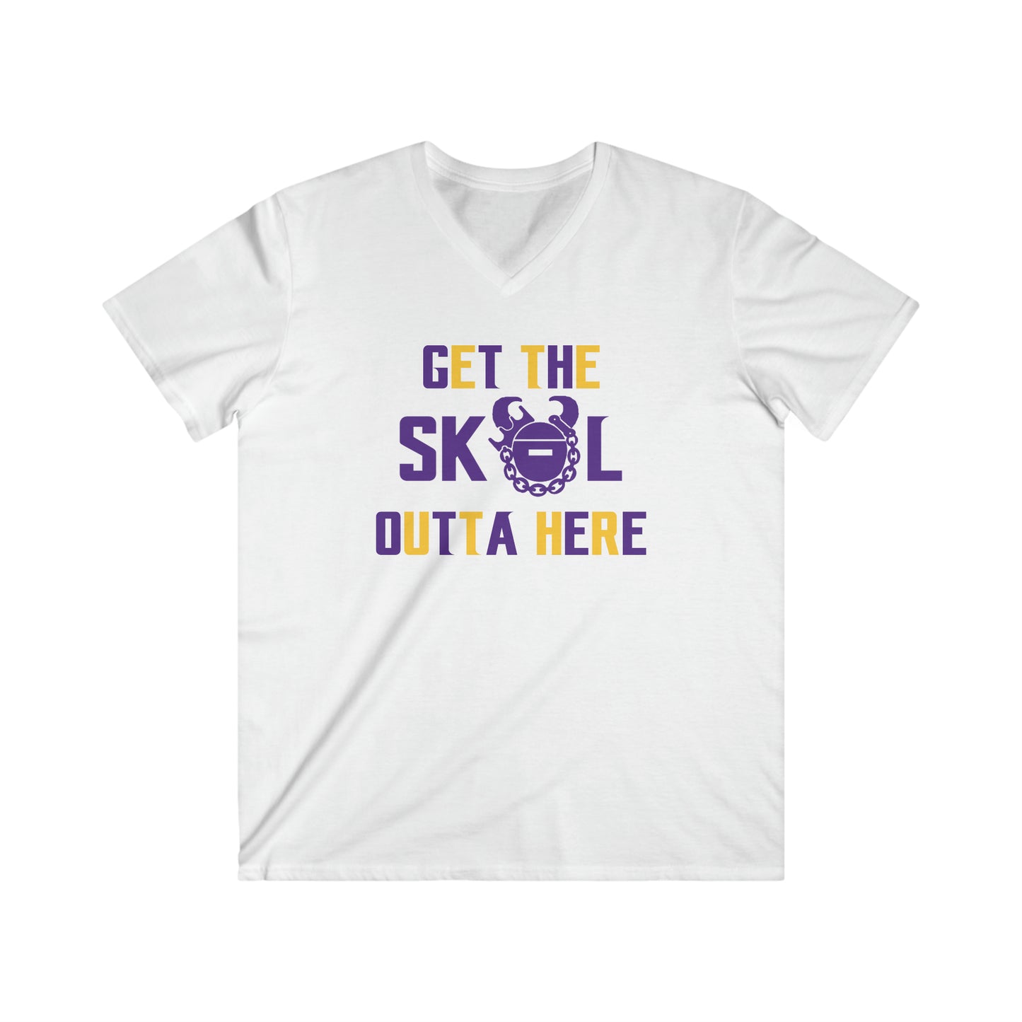 Men's Fitted V-Neck Short Sleeve - Get OUTTA Here