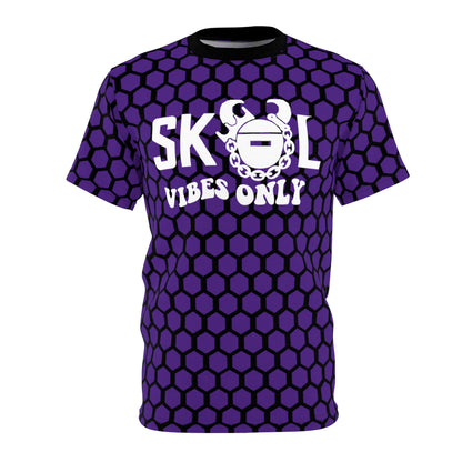 Unisex Cut & Sew Tee - Purple Hex - Good Vibes Only