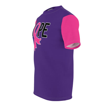 Unisex Cut & Sew Tee - Purple - Hope