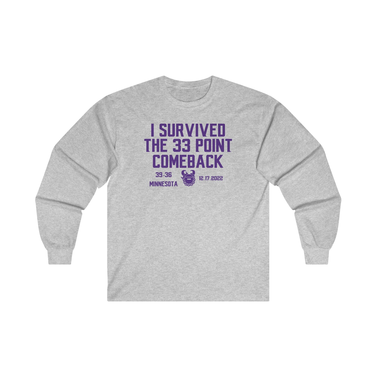 Ultra Cotton Long Sleeve - Survived the 33 Point Comeback