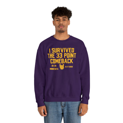 Unisex Heavy Blend™ Crewneck - Survived the 33 Point Comeback