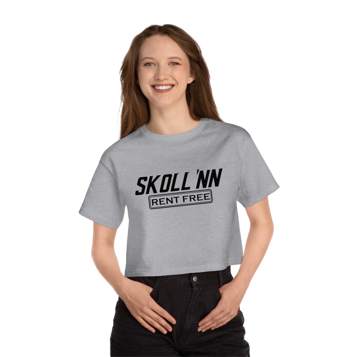 Women's Champion Heritage Cropped Top - SKOLL'NN - Rent Free